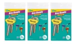 3 Lucky Line Plastic Assorted Color Key Band Identifiers Writable Surface 4 Pk. Fixed Price $14.99.