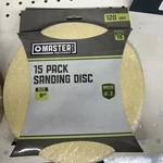Inch 120 GRIT-15 Discs Sanding Hook & Loop Master Mechanic 242912 Raidal. Fixed Price $19.99.