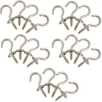 (5) National Mfg N348-433 Packs 3/4" Stainless Steel Screw Cup Hooks. Fixed Price $24.78.