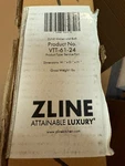 Zline Dishwasher Inner Door Panel VTT-61-24. Fixed Price $100.00.