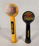2 Hub Brewing Beer Tap Handle 9" Yellow 7.5" Black Portland Magnet Strip Bar. Fixed Price $15.95.