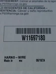 W11697180 Whirlpool Dishwasher Wire Wiring Harness. Fixed Price $52.00.