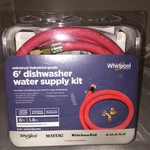 Whirlpool Universal Industrial Grade 6 Inch Dishwasher Water Supply Kit D11. Fixed Price $16.95.