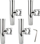 Pack Boat Fishing Rod Holder Tournament Style Clamp On For Rails 1-1/4" 2". Fixed Price $83.99.