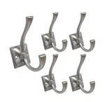 Qcaa Coat And Hat Hook, Zinc Die Cast, Nickel, 5 Pack, Made Taiwan. Fixed Price $38.30.