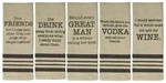 Funny Kitchen Towels With Sayings Dish Set Wine Alcohol Drink.... Fixed Price $24.11.