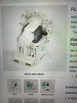 Electrolux Dishwasher Pump Assembly A00126401. Fixed Price $75.51.