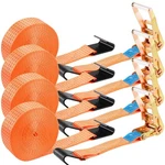Tlgreen 4 Pack In X 27 Ft Flat Hook Ratchet Straps (11,000 Lbs Break Streng.... Fixed Price $88.53.