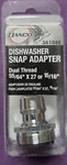 Danco 36108E Dishwasher Snap Faucet Adapter, 15/16-27 Or 55/64-27 Female. Fixed Price $10.07.
