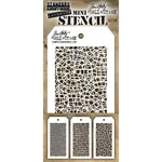 Stampers Anonymous Tim Holtz Mini Layered Stencil 3/PKG-SET #28. Fixed Price $15.42.