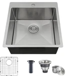 18X18 Inch Bar Drop Kitchen Sink, Topmount Stainless Steel Square Sma.... Fixed Price $158.05.