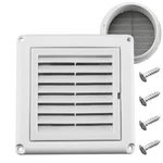 Funmit 4" Louvered Vent Cover Stops Birds Dryer Outdoor, White. Fixed Price $19.94.