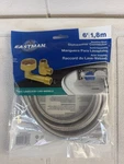 Eastman Steel-flex 6' Stainless Dishwasher Hose Brass Fittings Reinforced. Fixed Price $12.00.