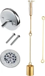 Tub Drain Linkage Assembly With Trip Lever And Strainer Done Rought Brass. Fixed Price $34.82.