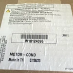 Whirlpool W10124096 Motor Replacement Part For Dishwashers. Fixed Price $90.00.