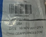 WD08X22095 Ge Gasket Tub. Fixed Price $25.00.