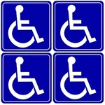Outdoor/indoor (4 Pack) 3.5" X Handicap Disabled Wheelchair Symbol Windo.... Fixed Price $14.19.