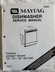 Maytag Dishwasher Original Service Manual Jetclean Models 02 WU100 1984. Fixed Price $9.99.