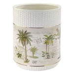 Avanti Linens Tropic Waste Basket Decorative Trash Can Guest Bathroom. Fixed Price $72.11.