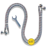 Washing Machine Hoses (4 Ft) - Double 90 Elbow To Fit Tight Spaces... Fast. Fixed Price $37.99.