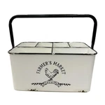 Yoogar Distressed White Rustic Metal Silverware And Black. Fixed Price $33.11.
