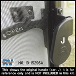 Atwood Style NO.10-15296A Complete Rv Screen Door Latch & Handle Kit. Fixed Price $49.99.
