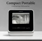 Farberware Complete Portable Countertop Dishwasher, 5L Tank, New, White 121557. Fixed Price $240.97.