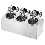 Commercial Utensil Holder Stainless Steel Cylinder Flatware Silverware 3 Holes. Fixed Price $48.35.