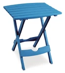 Quik Fold Patio Side Table, Resin, Pool Blue - 258420. Fixed Price $44.41.
