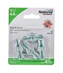 4-PIECES National Hardware N106-815 Zinc Plated Steel Turn Buttons 1-3/4 In.. Fixed Price $7.95.