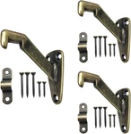 Heavy Duty Handrail Bracket Antique Brass 3 Pack. Fixed Price $29.89.
