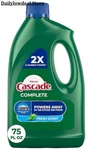 Dishwasher Gel Detergent Cascade Complete With Dawn 75 Oz, Fresh Scent - New. Fixed Price $11.11.