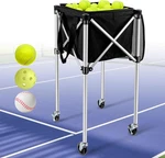 Lightweight Tennis Cart With Silent Wheels - Holds 150/240 Balls For Easy Transp. Fixed Price $138.99.