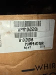 Genuine Oem Whirlpool WPW10605058 Dishwasher Pump & Motor Assembly. Fixed Price $204.99.