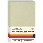 Thunderbolt Paper 50 Natural Parchment 65LB Cover Sheets 8.5X14 Inches. Fixed Price $57.67.
