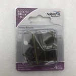 Nos National Hardware N226-282 V113 Corner Braces, 1-1/2" X 3/4" 4PIECES Inside. Fixed Price $9.99.