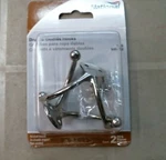 National Hardware N199-232 Double Clothes Hooks, Nickel Finish, Fs. Fixed Price $10.00.