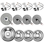 Silver Drip Pans 316048414(6")316048413(8") Electric Stove Burners MP1.... Fixed Price $86.16.