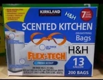 Kitchen Flex Tech Garbage Bags 13 Gallons 200 Trash Compare To Glad & Hefty. Fixed Price $32.01.