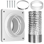 Dryer Vent Connector Kit, Wall Plate With HOSE(4 Inch 8 Feet).... Fixed Price $36.97.