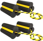 2 Pair Rubber Heavy Duty Dual Wheel Chocks Front And Back, Rv Leveling. Fixed Price $64.97.