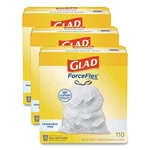 Glad 22541CT 13 Gal Forceflex Drawstring Trash Bags - White (330/CARTON) New. Fixed Price $68.91.