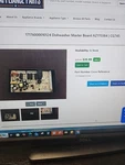 17176000010124 Dishwasher Master Board AZ170384. Fixed Price $69.74.