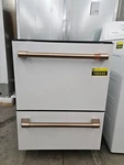 Ge Cafe CDD420P4TW2 24" Matte White Fully Integrated Dishwasher Nob #160242. Fixed Price $899.00.