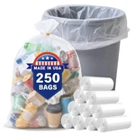 30 33 35 Gallon Clear Trash Bags, 250 Count High Density Garbage Made I.... Fixed Price $45.07.