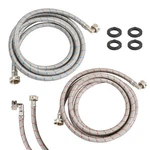 2 Pack 15 Ft Stainless Steel Washing Machine Hoses With 90 Degree Elbow,burst.... Fixed Price $52.12.
