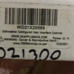 Ge WD21X28599 Configure Ui Controll Borad. Fixed Price $68.00.