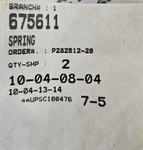 675611 Whirlpool Dishwasher Spring. Fixed Price $12.00.