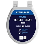 Highcraft Premium Round Toilet Seat White Molded Wood Slow-close Adjustable Hing. Fixed Price $53.66.