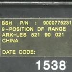 00627970 Bosch Selector Switch Oem. Fixed Price $115.95.